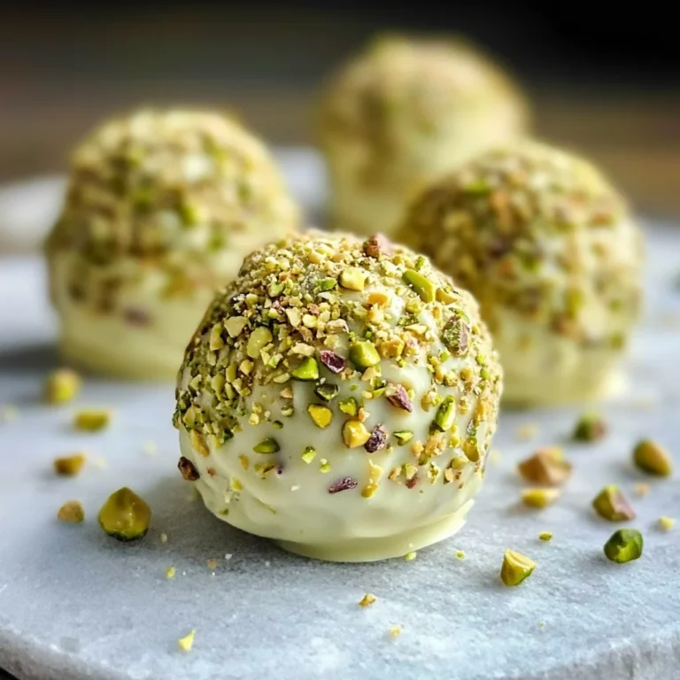 White Chocolate Pistachio Truffles